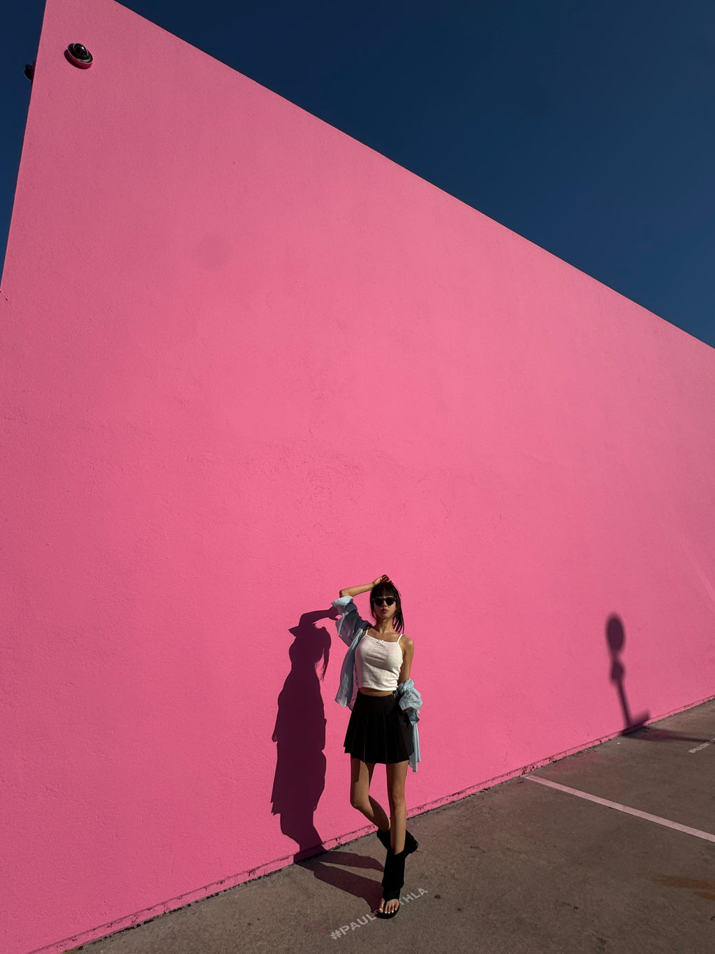 Pleats Layer Clip Miniskirt