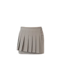 Pleats Layer Clip Miniskirt