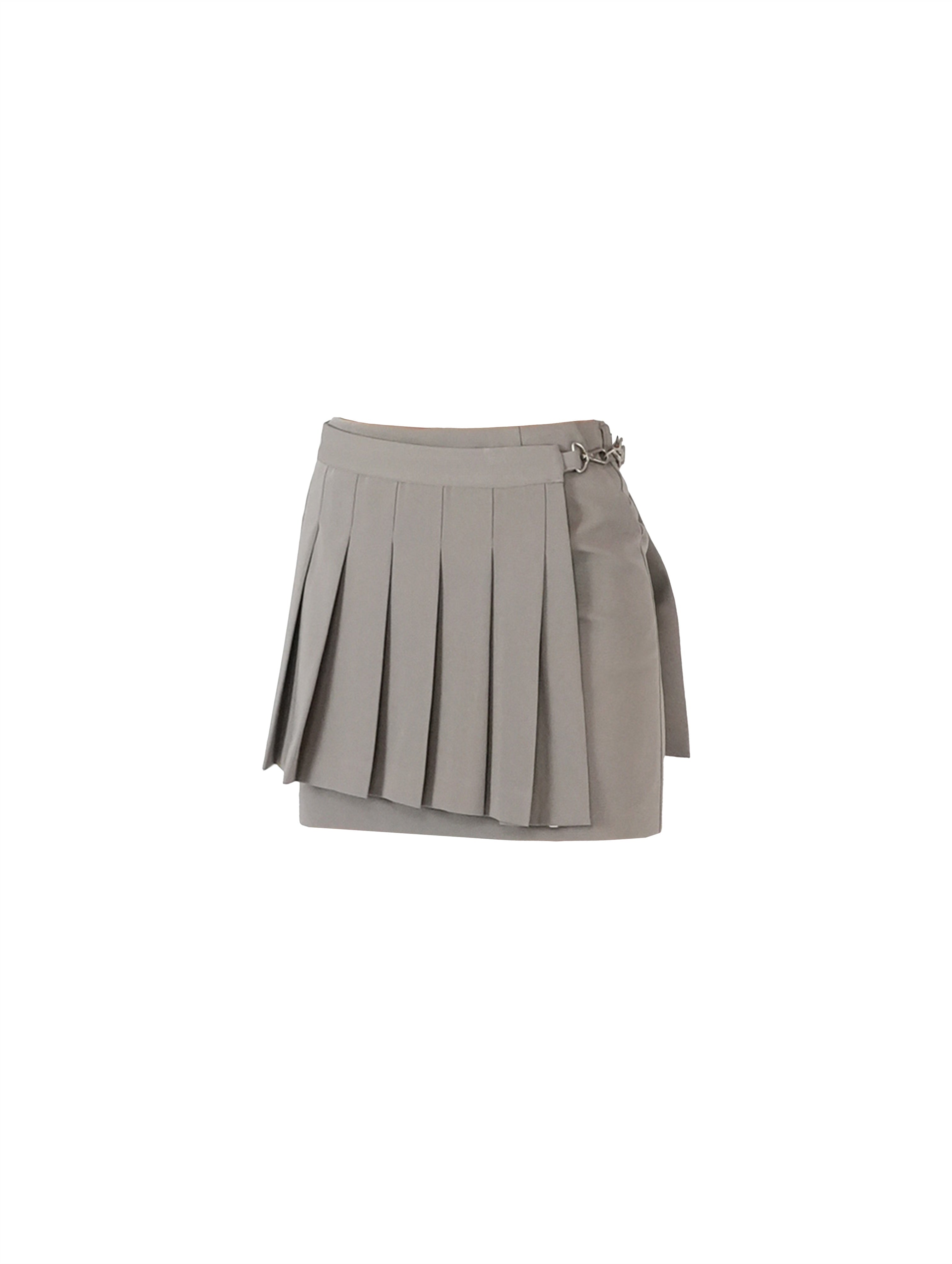 Pleats Layer Clip Miniskirt